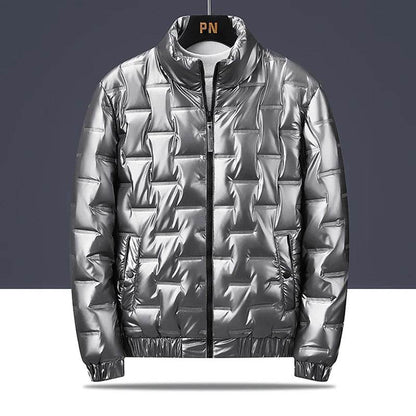 Buy Center Men's Hooded Cotton Coat - Shiny, Warm Jacket for Winter - Buy Center UK