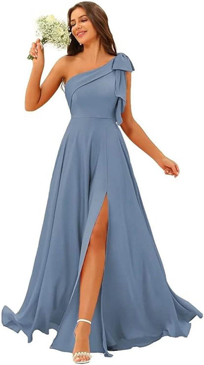 Buy Center Customized Satin A-Line One Shoulder Bridesmaid Dress - Buy Center UK