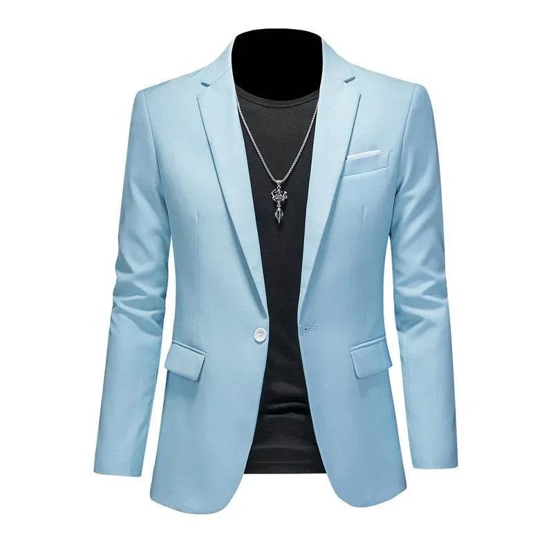 Buy Center Casual Business Blazer for Men - Solid Color Elegance - Buy Center UK