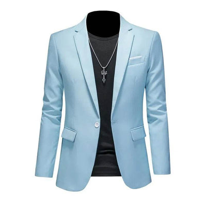 Buy Center Casual Business Blazer for Men - Solid Color Elegance - Buy Center UK