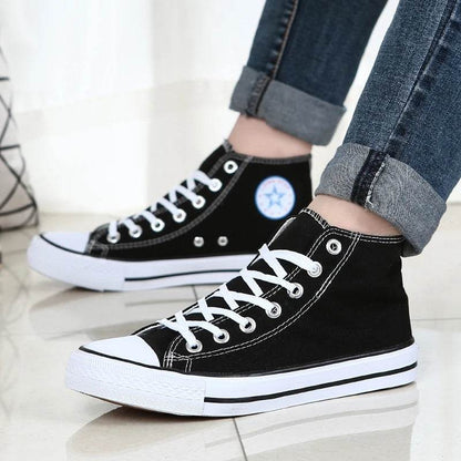 Canva Women's High-Top Sneakers - Versatile Korean Harajuku Style - Buy Center UK