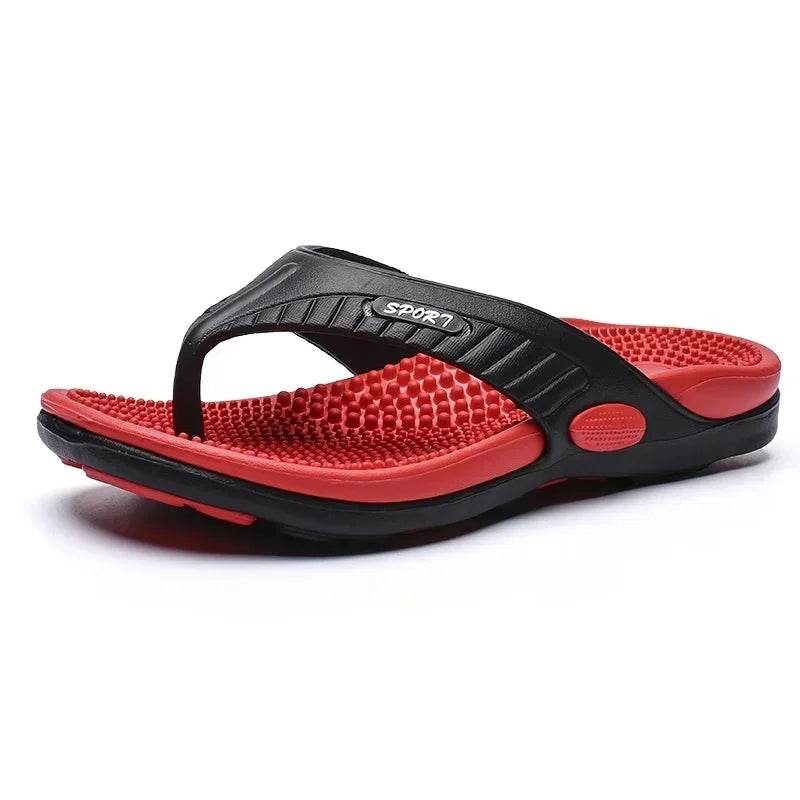 Buy Center Men's Massage Flip Flops - Breathable Summer Beach Sandals - Buy Center UK