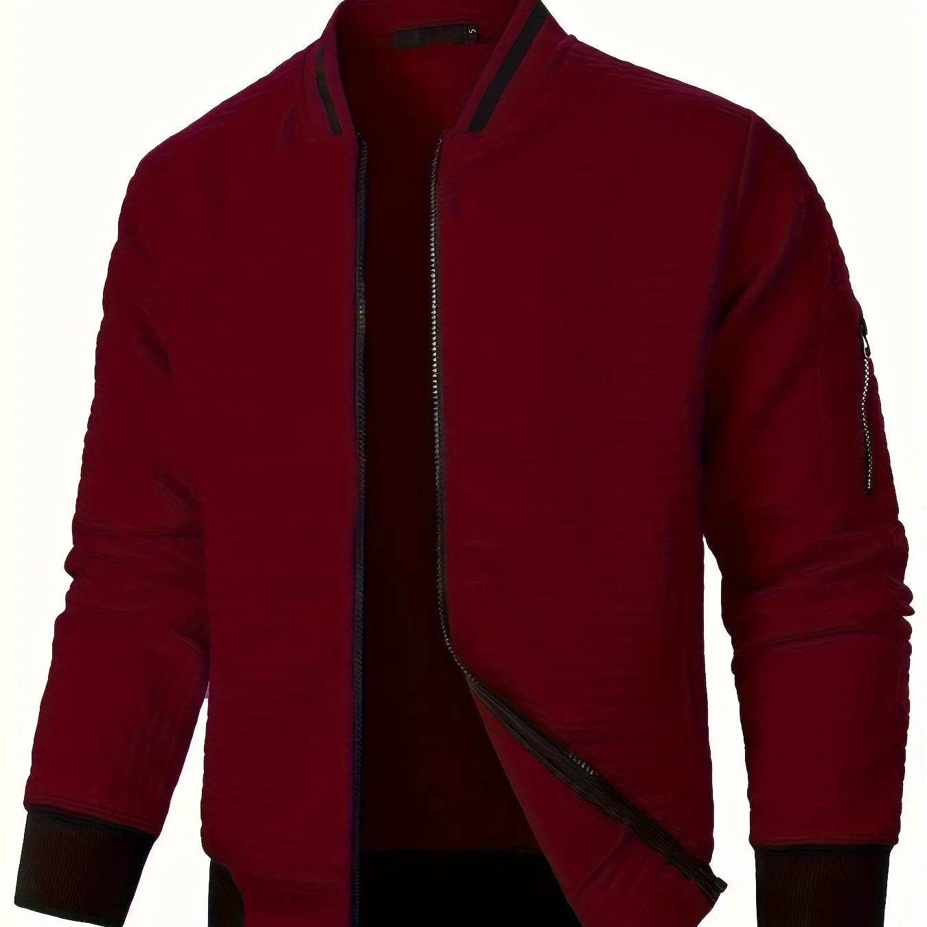 Buy Center Autumn Men's Zipper Jacket - Sporty Baseball Collar - Buy Center UK