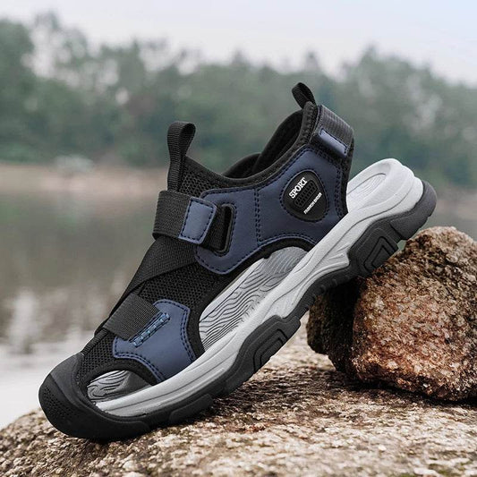 Buy Center Men's Summer Sandals - Genuine Leather, Anti-Slip Comfort - Buy Center UK