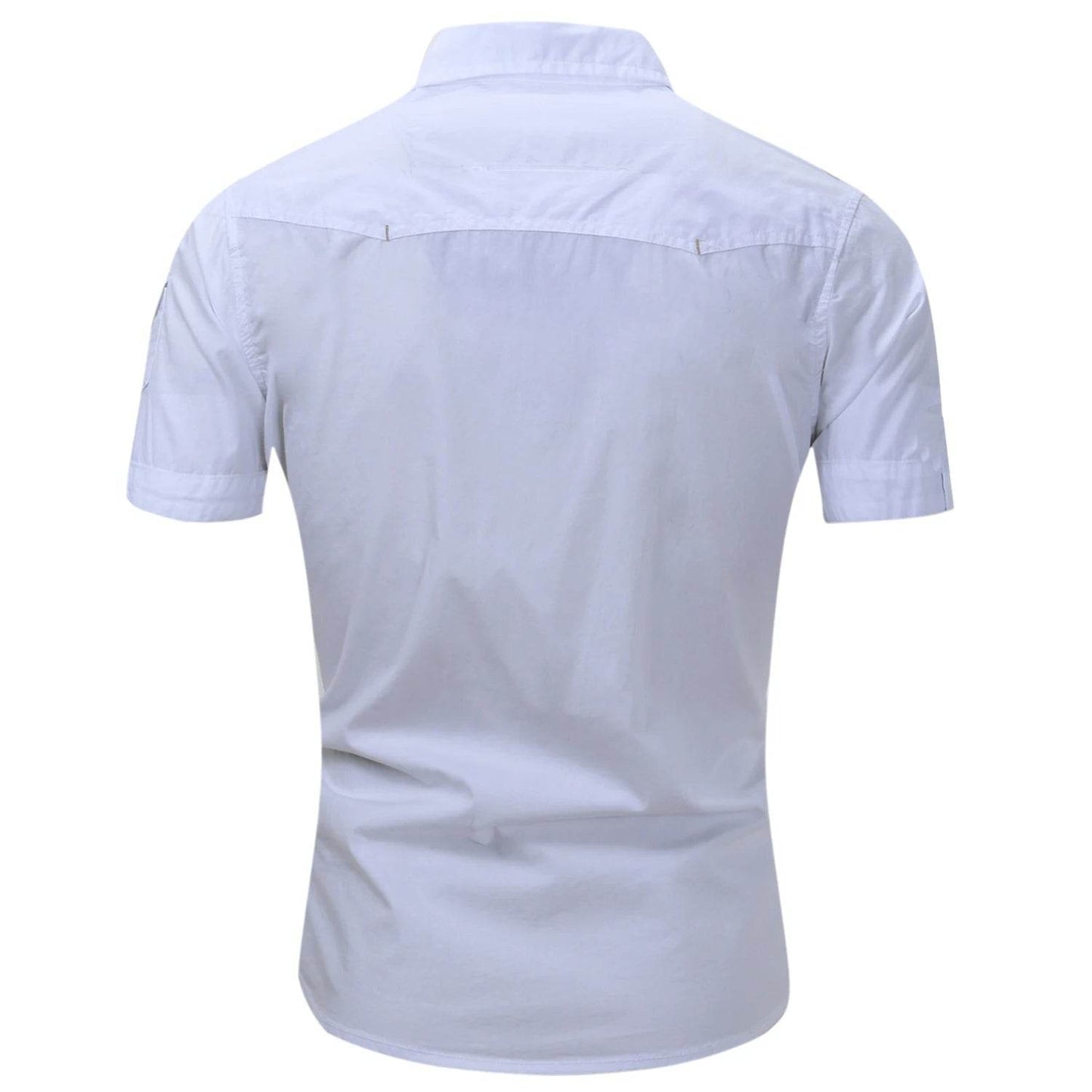 Buy Center Men's 2023 Safari Shirt - 100% Cotton, Short Sleeve Style - Buy Center UK