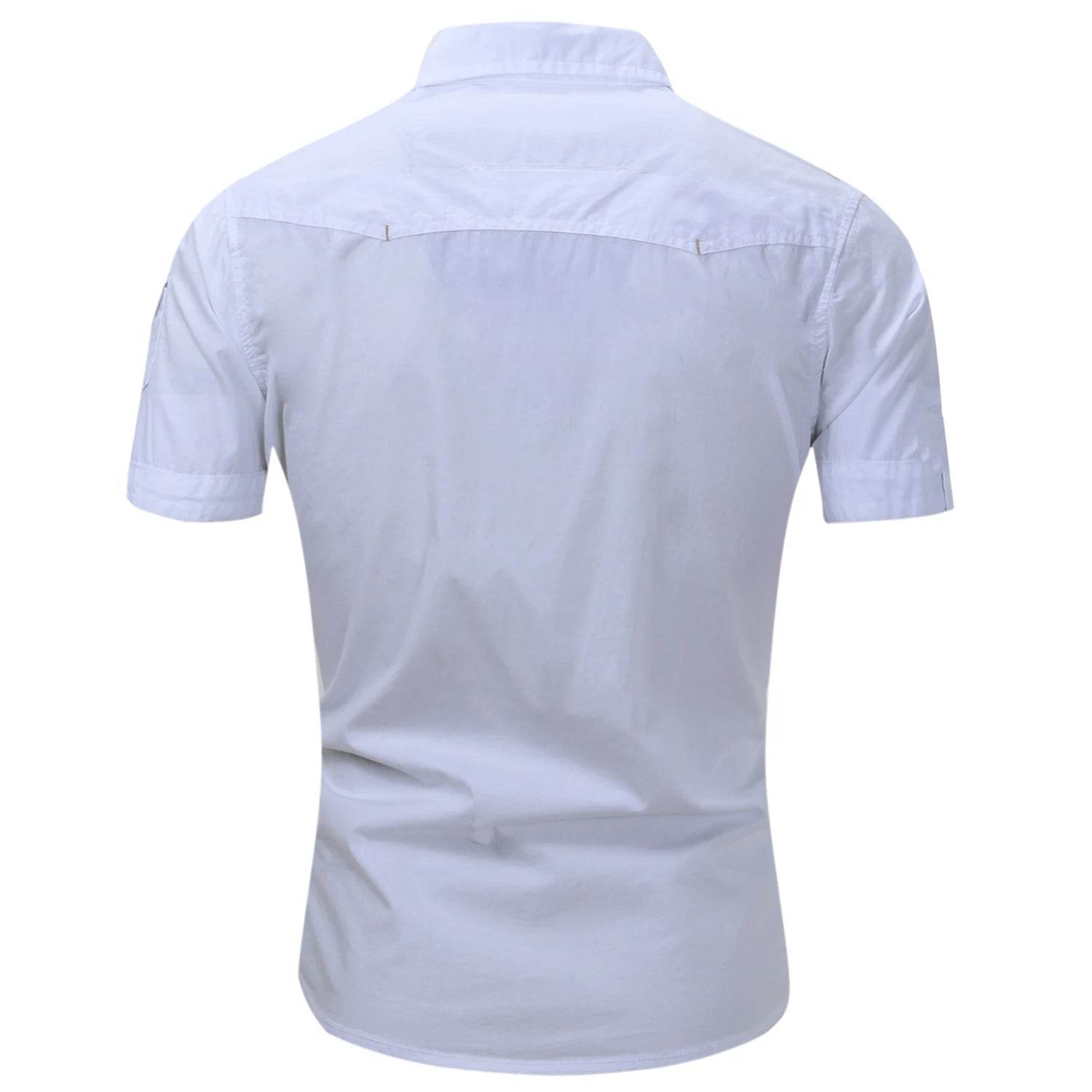 Buy Center Men's 2023 Safari Shirt - 100% Cotton, Short Sleeve Style - Buy Center UK