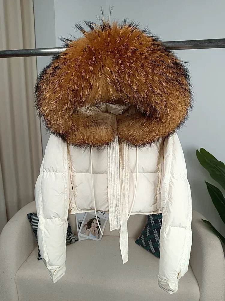 Buy Center Winter Women Jacket - Detachable Fur Collar & Duck Down - Buy Center UK