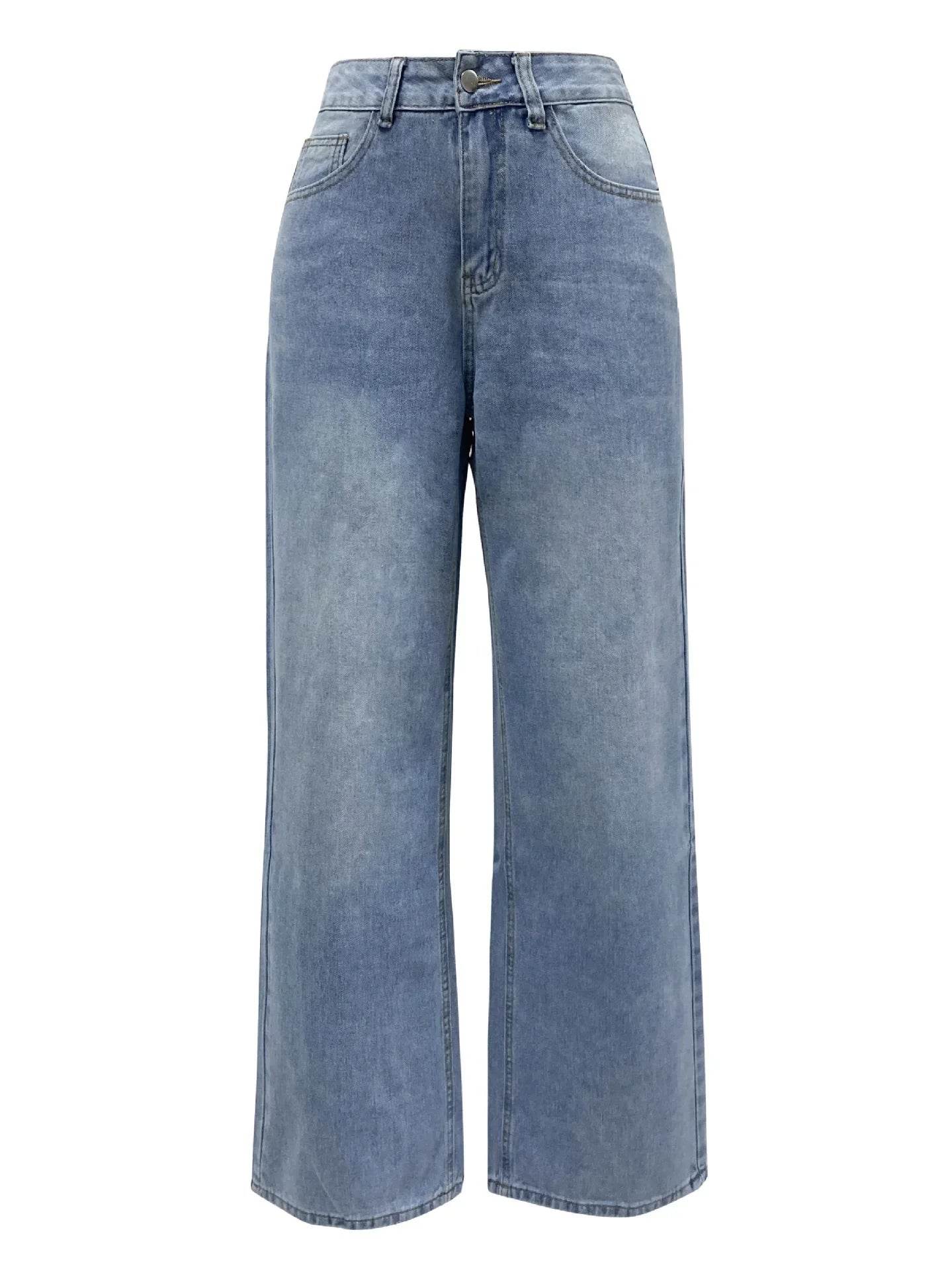 Buy Center High Waist Wide-Leg Jeans - Retro American Style Pants - Buy Center UK