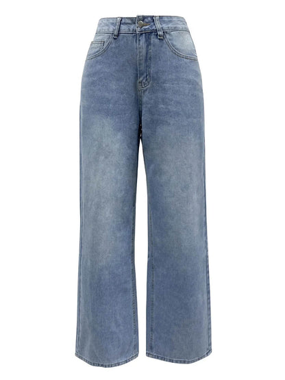 Buy Center High Waist Wide-Leg Jeans - Retro American Style Pants - Buy Center UK