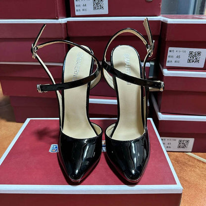 Buy Center 16cm Super High Heels Stilettos - Black Ankle Strap Pumps - Buy Center UK