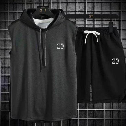 Buy Center Men's Summer Two Piece Set - Casual T-Shirt & Shorts - Buy Center UK