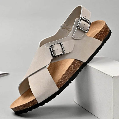 Buy Center Men's Leather Beach Sandals - Outdoor Sports Hollow Design - Buy Center UK