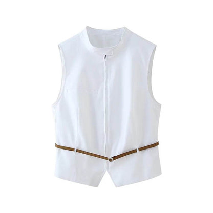 Buy Center 2024 Summer Women's Belted Vest Top & Skirt Set - Buy Center UK