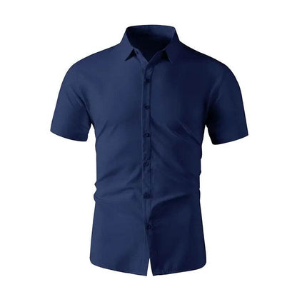 Buy Center Men's No Iron Short Sleeve Business Casual Shirt - Summer Style - Buy Center UK