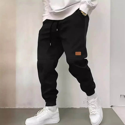 Buy Center Men's Thickened Casual Pants - Drawstring & Cuffed Ankles - Buy Center UK