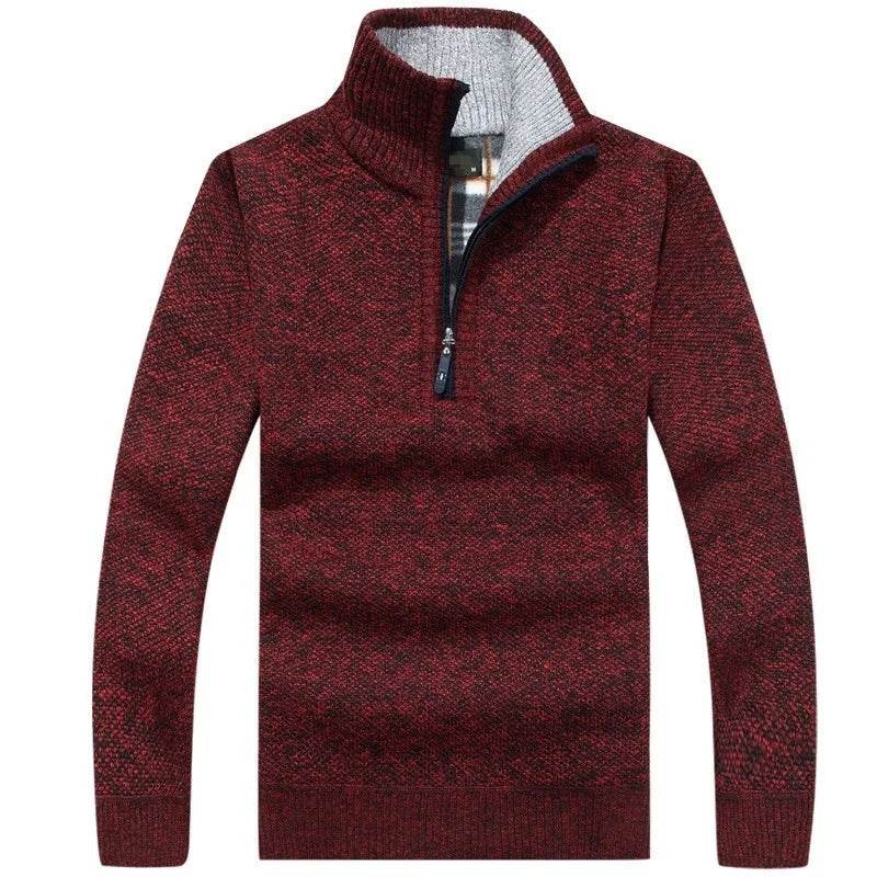 Buy Center Men's Fleece Sweater - Half Zipper Turtleneck Pullover - Buy Center UK