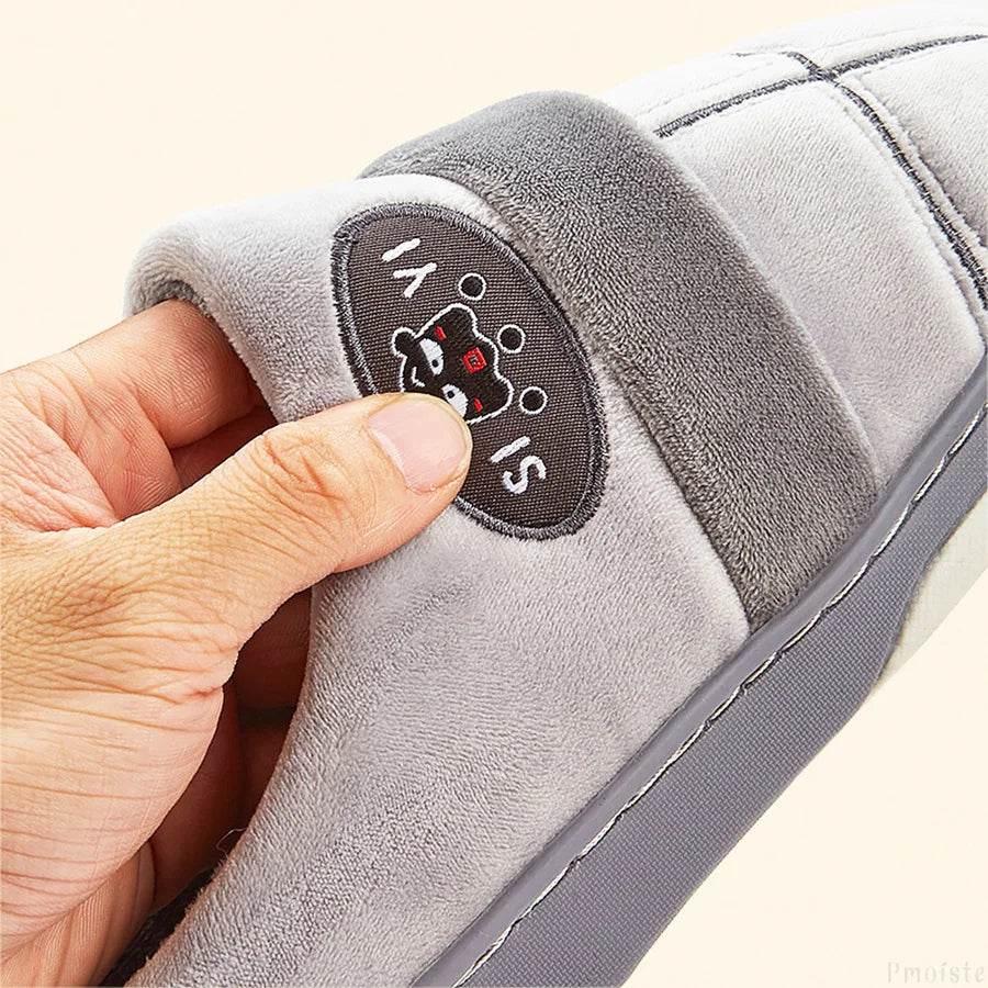 Buy Center Men's Warm Plaid Slippers - Soft Memory Foam Indoor Shoes - Buy Center UK