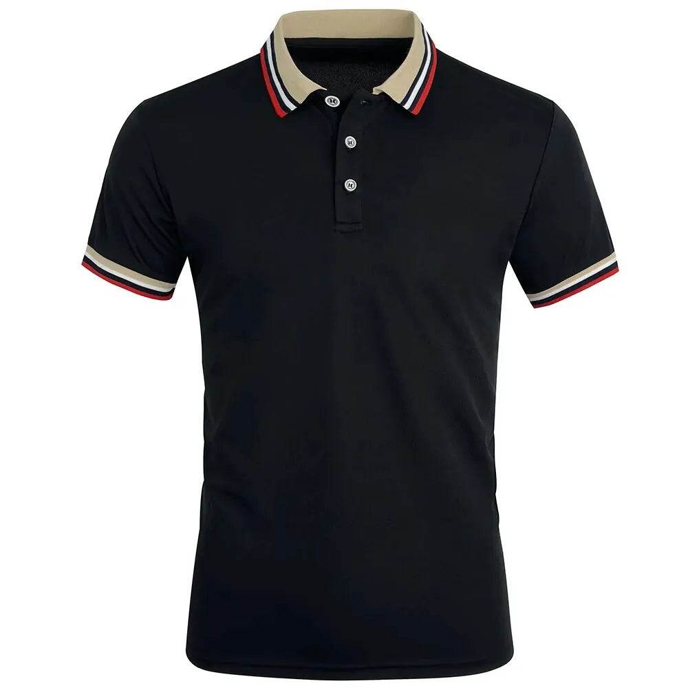 Buy Center Men’s Summer Polo Shirt - Breathable Cotton, Stylish Stripe - Buy Center UK