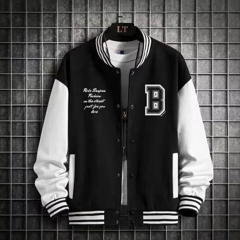 Buy Center Autumn Men's Black Baseball Jacket - Fashionable & Thin - Buy Center UK