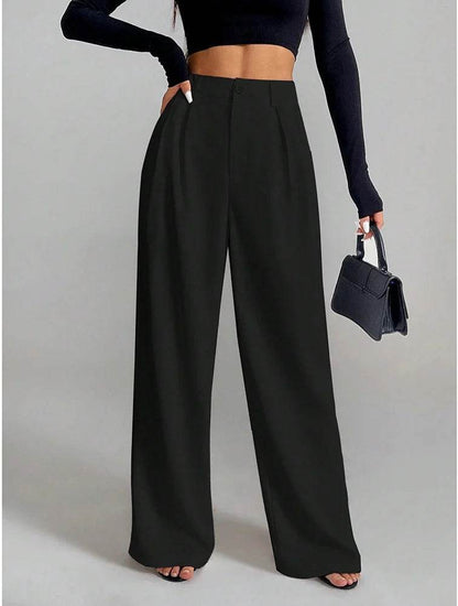 Buy Center Women's Baggy Pants - Elastic Waist, Wide Leg Design - Buy Center UK