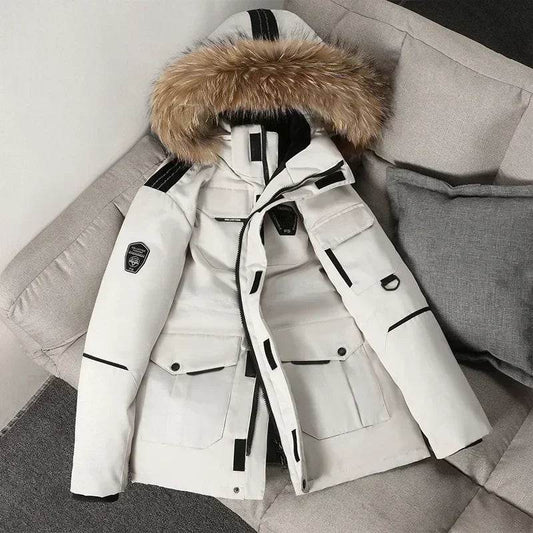 Buy Center Winter Down Jacket - 90% Duck Down, Fur Collar for -30°C - Buy Center UK