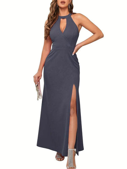 Buy Center Women's Elegant Evening Dresses - Sleeveless High Neck Style - Buy Center UK