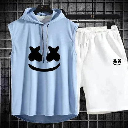 Brand Summer Men's Two Piece Set - Casual T-Shirt & Shorts Suit - Buy Center UK
