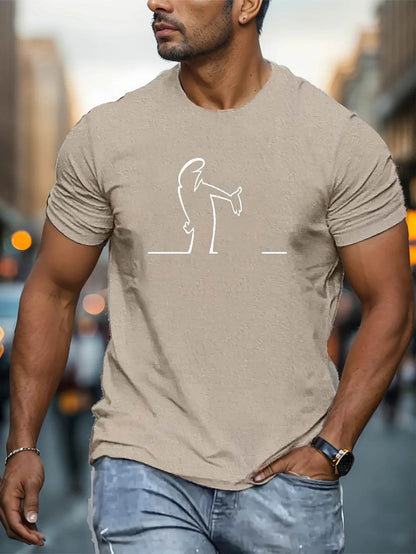 Buy Center Men's 100% Cotton Casual T-Shirt - Fun Pattern, Summer Fit - Buy Center UK