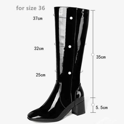 Buy Center Knee High Boots for Women - Elegant Square Toe Style - Buy Center UK