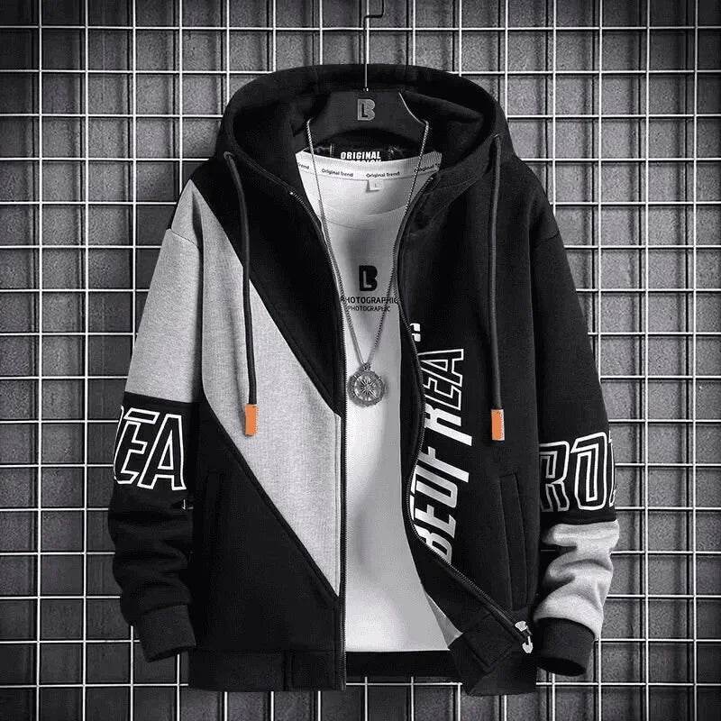 Trendy Men's Sweatshirt Jacket - Cool Spring Autumn School Wear - Buy Center UK