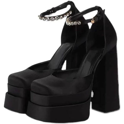 Buy Center Crystal Buckle Mary Jane Shoes - High Heel Party Pumps - Buy Center UK