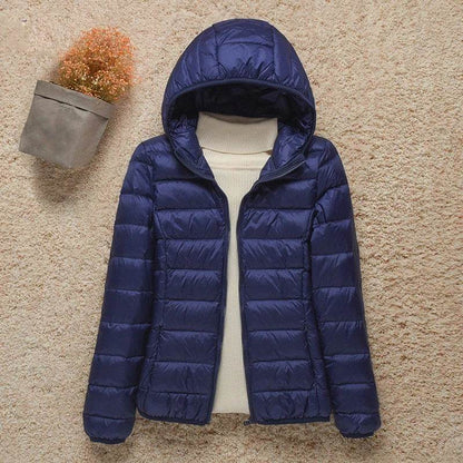 Buy Center Women's Down Jacket - Lightweight Hooded Parka for Winter - Buy Center UK