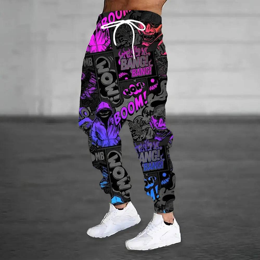 Buy Center 3D Flame Print Sweatpants - Thick Warm Pants for Men - Buy Center UK