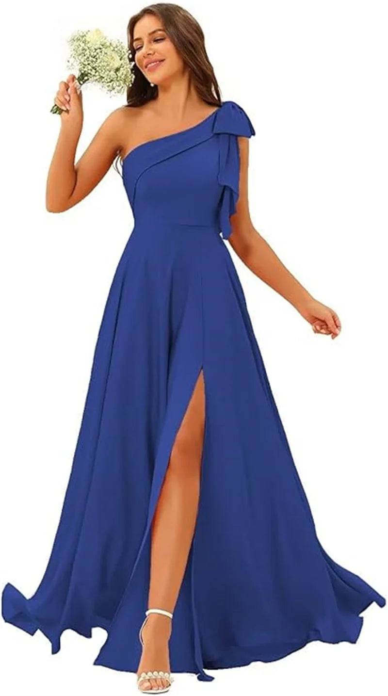 Buy Center Customized Satin A-Line One Shoulder Bridesmaid Dress - Buy Center UK