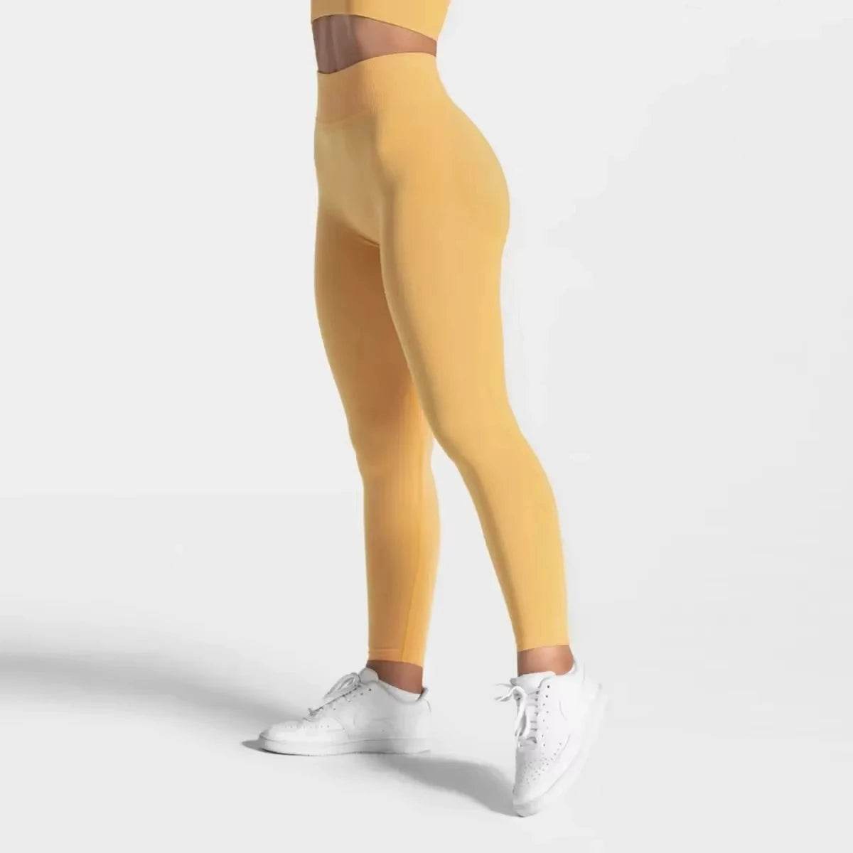 2025 TEVEO Women's Seamless Yoga Leggings - High Stretch Fitness Pants - Buy Center UK