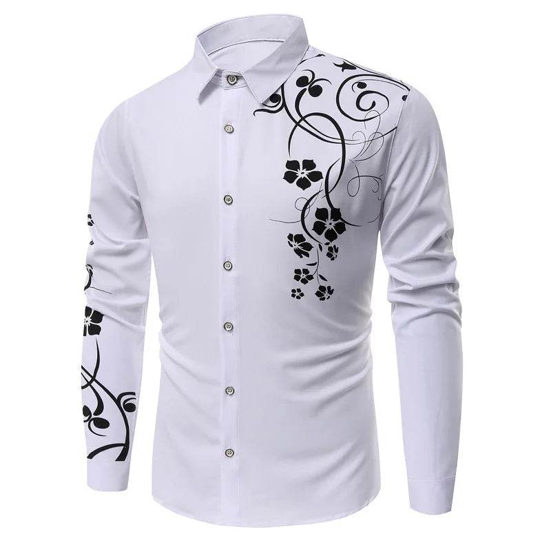 Buy Center Men's Digital Printed Long Sleeve Shirt - Stylish Casual Fit - Buy Center UK