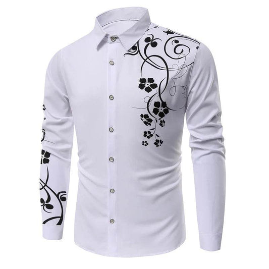 Buy Center Men's Digital Printed Long Sleeve Shirt - Stylish Casual Fit - Buy Center UK