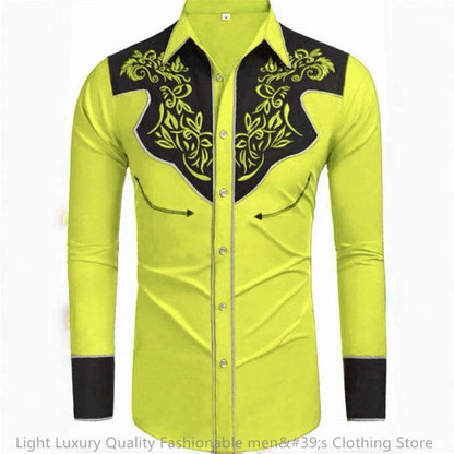 Buy Center Men's Long-Sleeved Denim Shirt - 20 Colors Available - Buy Center UK