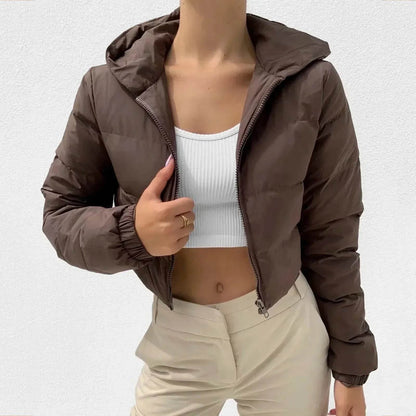 Buy Center Women's Fall Winter Puffer Jacket - Cropped, Oversized Style - Buy Center UK