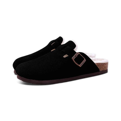 Comwarm Winter Fuzzy Cork Clogs - Plush Fur Lined Slippers for All - Buy Center UK