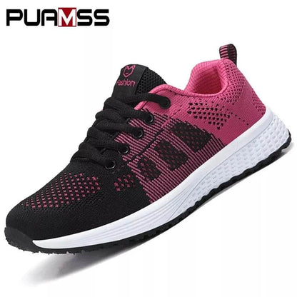 Buy Center Women's Fashion Platform Sneakers - Stylish Running Flats - Buy Center UK