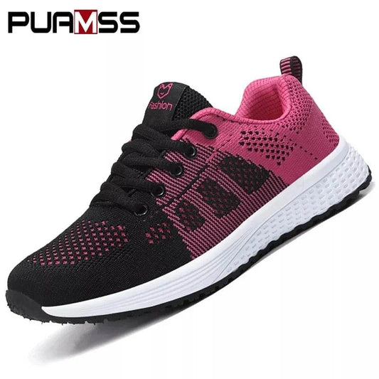 Buy Center Women's Fashion Platform Sneakers - Stylish Running Flats - Buy Center UK