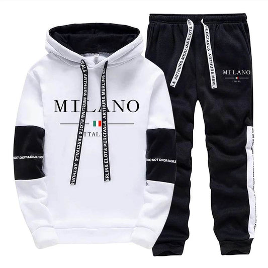 Buy Center Men's Hooded Sweatshirt Jogger Pants - Italia Milan Style - Buy Center UK