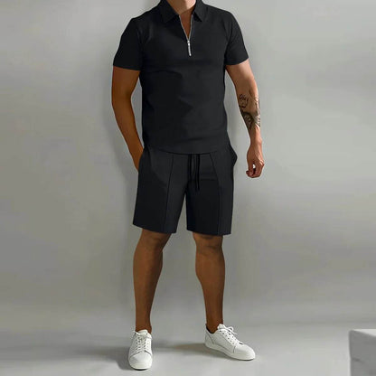 Buy Center Men's Summer Casual Sports Suit - Stylish Polo & Shorts Set - Buy Center UK