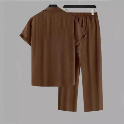 Buy Center 2024 Striped Short Sleeve Shirt - Trendy Button-Up Style - Buy Center UK