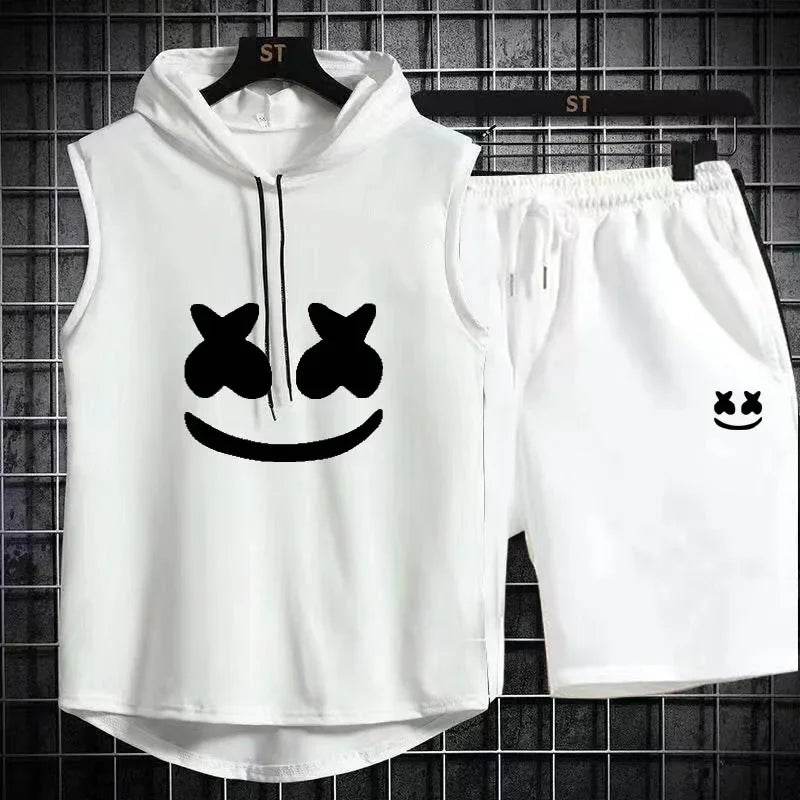 Brand Summer Men's Two Piece Set - Casual T-Shirt & Shorts Suit - Buy Center UK