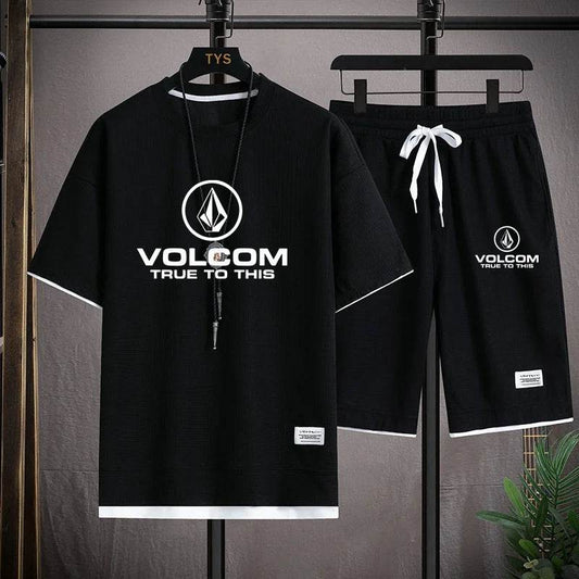 VOLCOM Men's Summer Tracksuit - Stylish T-shirt & Shorts Set - Buy Center UK