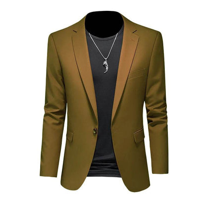 Buy Center Casual Business Blazer for Men - Solid Color Elegance - Buy Center UK