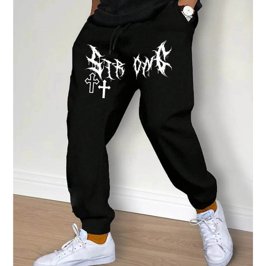 Buy Center Fashion Men's Printed Joggers - Fleece Autumn Winter Casual - Buy Center UK