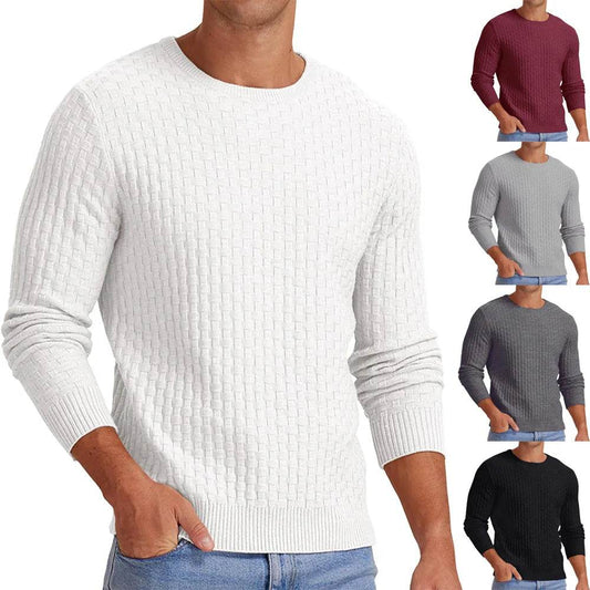 Buy Center White Menswear Turtleneck Pullover - Thickened Knit Sweater - Buy Center UK